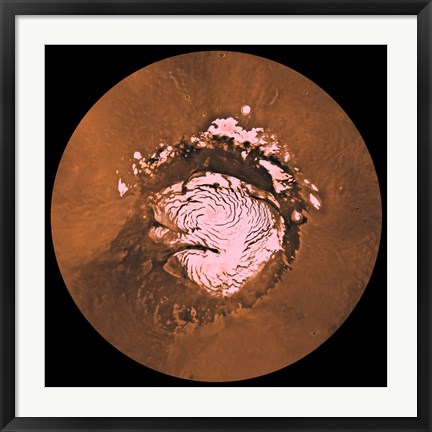 Framed Mare Boreum Region of Mars Print