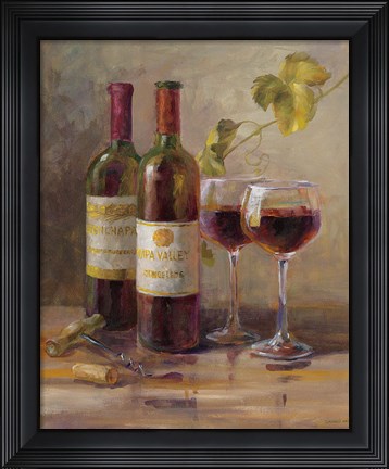 Framed Opening the Wine I Print