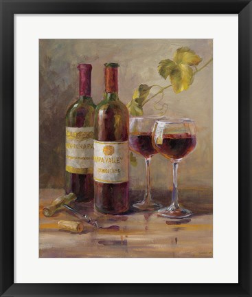 Framed Opening the Wine I Print