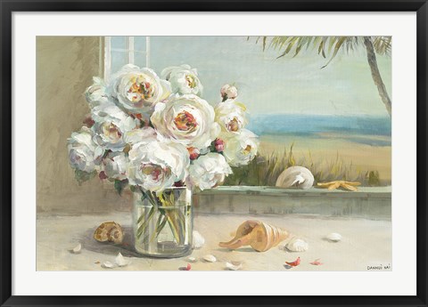 Framed Coastal Roses Print