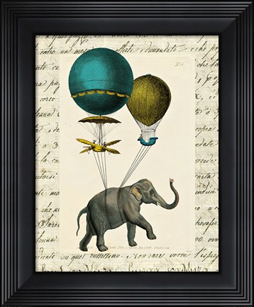 Framed Elephant Ride I Print