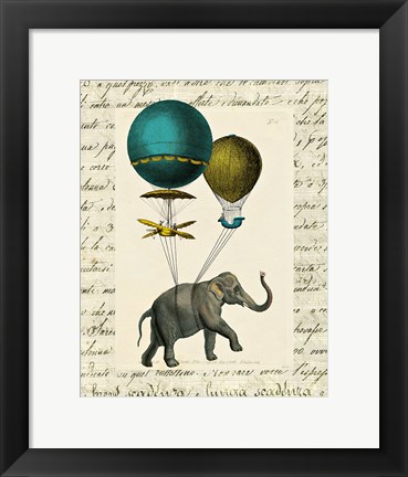 Framed Elephant Ride I Print