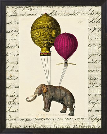 Framed Elephant Ride II Print