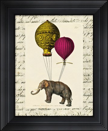 Framed Elephant Ride II Print