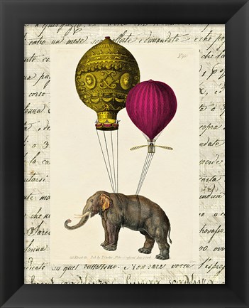 Framed Elephant Ride II Print
