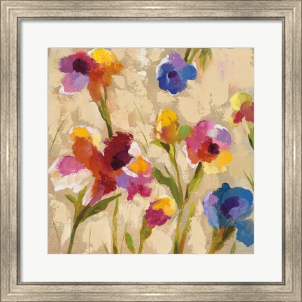 Framed Bold Bright Flowers II Print