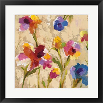 Framed Bold Bright Flowers II Print