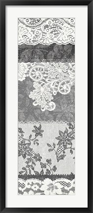 Framed Vintage Lace Panel I Print