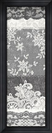 Framed Vintage Lace Panel II Print