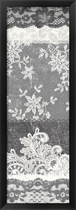 Framed Vintage Lace Panel II Print