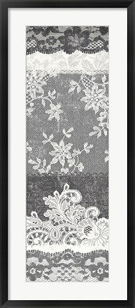 Framed Vintage Lace Panel II Print