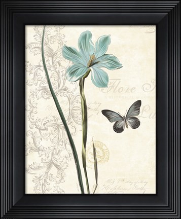 Framed Lila Bleu I Print