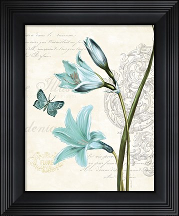 Framed Lila Bleu II Print
