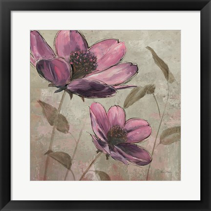 Framed Plum Floral II Print