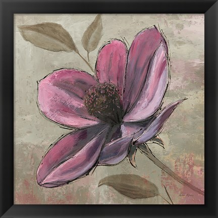 Framed Plum Floral III Print