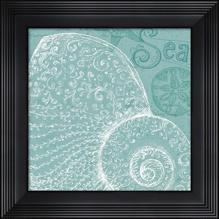 Framed Aqua Treasure IV Print