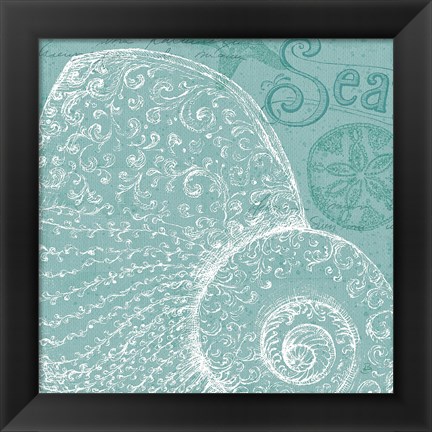 Framed Aqua Treasure IV Print