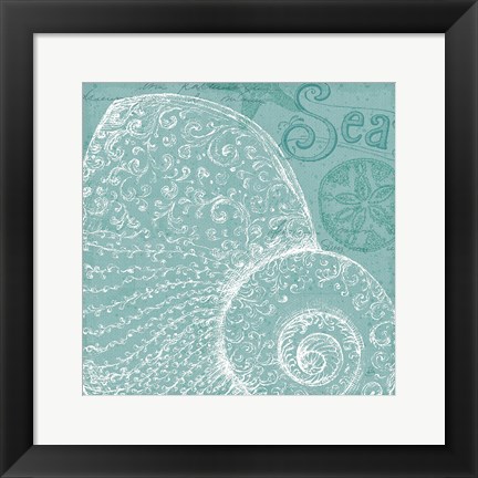 Framed Aqua Treasure IV Print