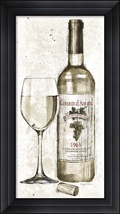 Framed Pencil Wine II Print
