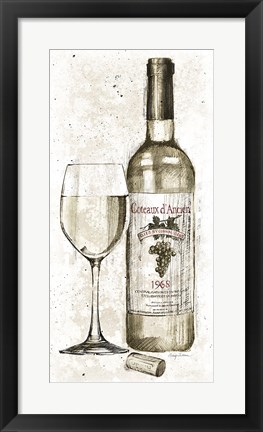 Framed Pencil Wine II Print