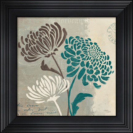 Framed Chrysanthemums II Print