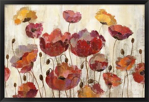 Framed Poppies in the Rain Print