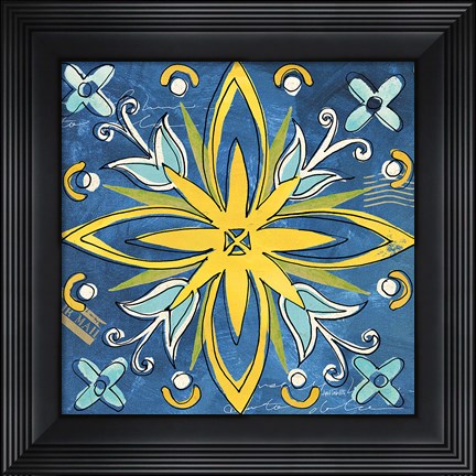 Framed Tuscan Sun Tile I Color Print