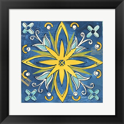 Framed Tuscan Sun Tile I Color Print