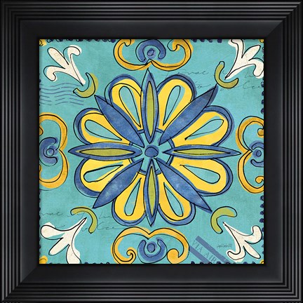 Framed Tuscan Sun Tile IV Color Print