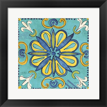 Framed Tuscan Sun Tile IV Color Print