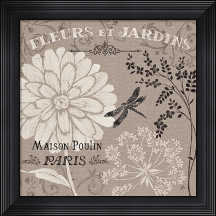 Framed French Linen Garden II Print