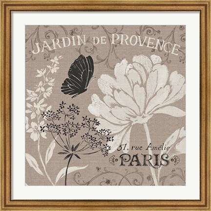 Framed French Linen Garden III Print