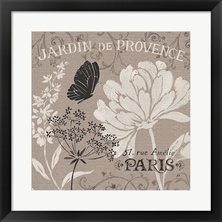 Framed French Linen Garden III Print