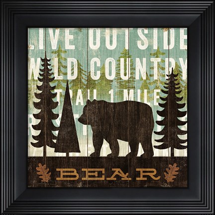 Framed Simple Living Bear Print
