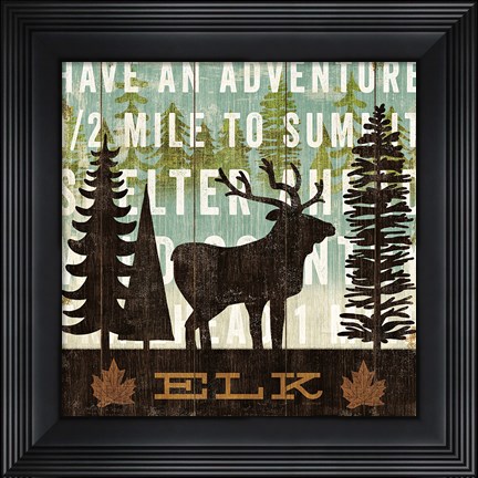 Framed Simple Living Elk Print