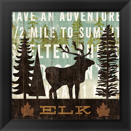 Framed Simple Living Elk Print