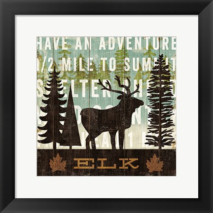 Framed Simple Living Elk Print