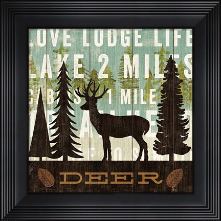 Framed Simple Living Deer Print