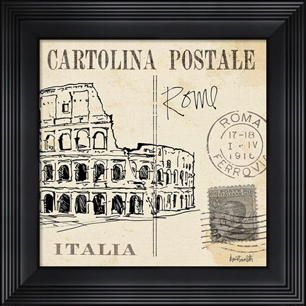 Framed Postcard Sketches IV Print