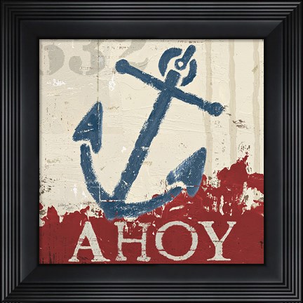 Framed Nautical IV Red Print