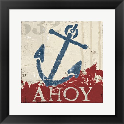 Framed Nautical IV Red Print