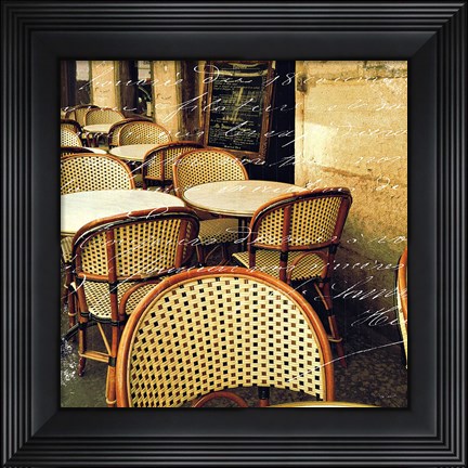 Framed Paris Bistro Letter Print