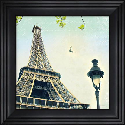 Framed Paris Eiffel Letter Print