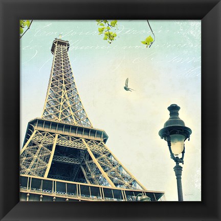 Framed Paris Eiffel Letter Print