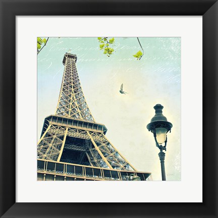 Framed Paris Eiffel Letter Print