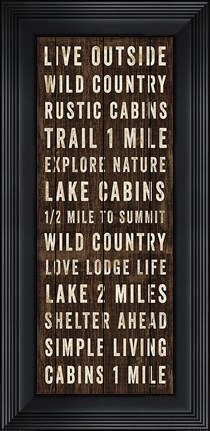 Framed Simple Living Panel I Print