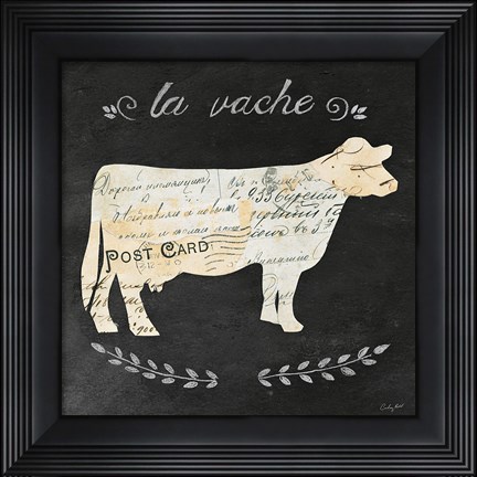 Framed La Vache Cameo Sq Print