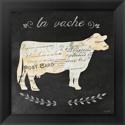 Framed La Vache Cameo Sq Print