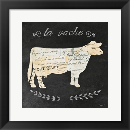 Framed La Vache Cameo Sq Print