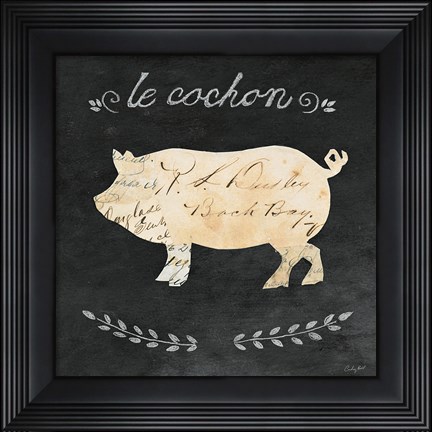 Framed Le Cochon Cameo Sq Print
